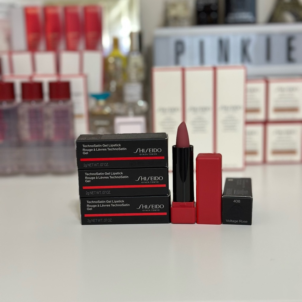 2pcs Mini Shiseido Technosatin Gel Lipstick in Vintage Rose